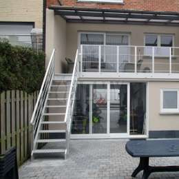Deck stairs - Garden access stairs Aluminium deck stairs for garden access.